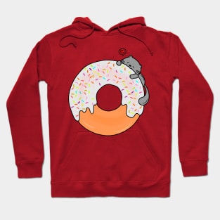 Cat eating donut Hoodie